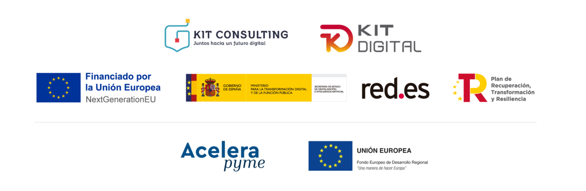 Logotipos institucionales de financiación del programa Kit Digital