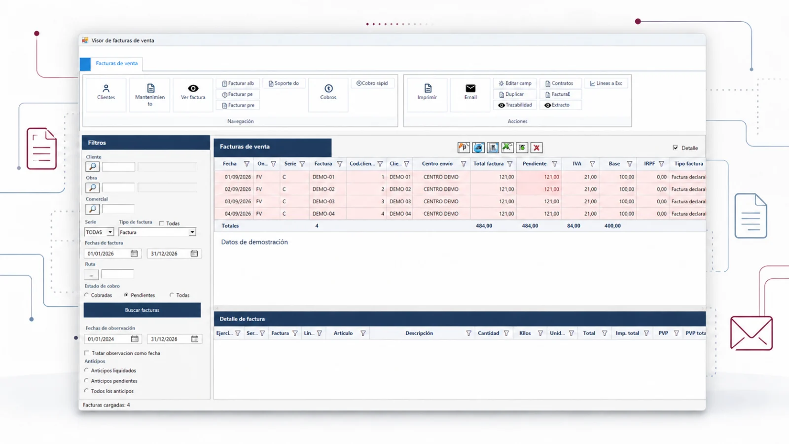 Intercambio EDI de pedidos y facturas conectado con ERTIA ERP
